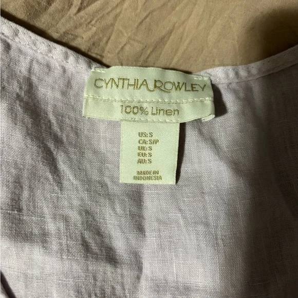 Cynthia Rowley purple  Linen mini dress small - Picture 8 of 9